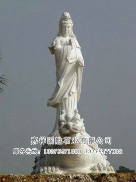 點擊查看詳細信息<br>標題：獨占鰲頭漢白玉觀音 閱讀次數(shù)：3164